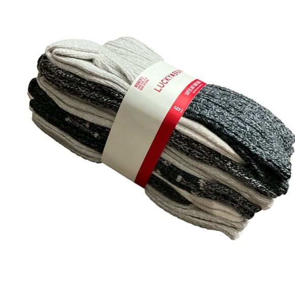 Lucky Brand Women's Boot Socks 6 pair Black NEW - Picture 3 of 7